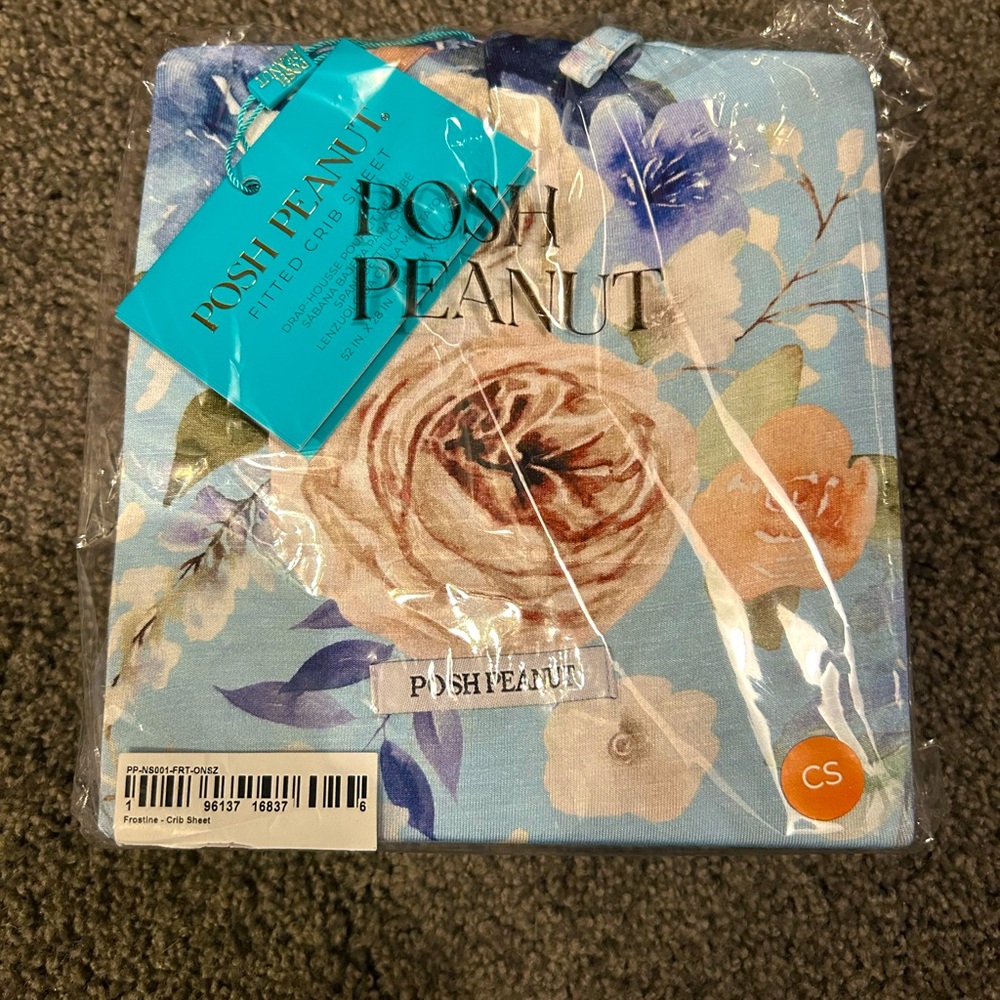 New Posh Peanut Frostine Crib Sheet.